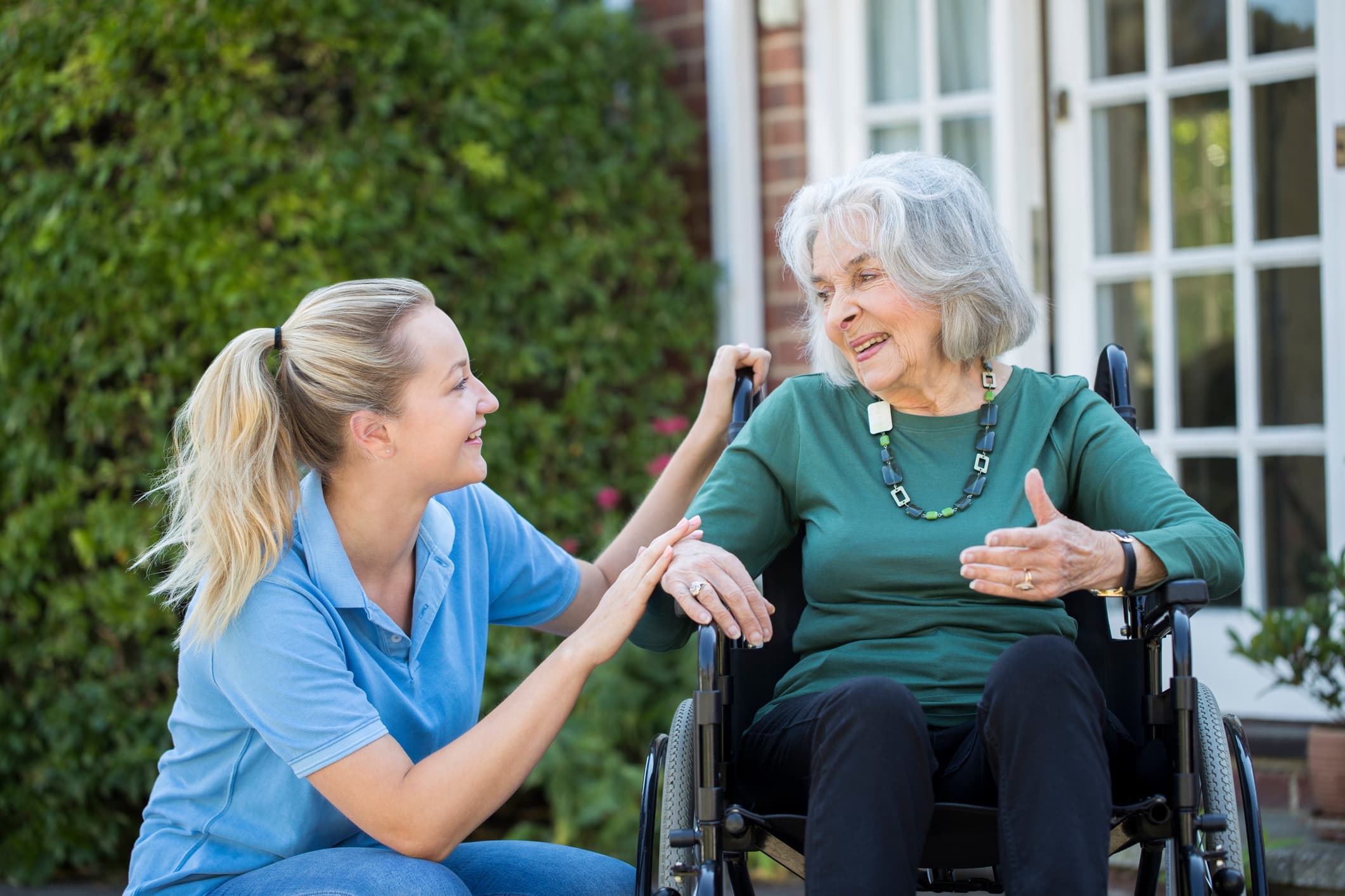 Caregiver helping an older adult